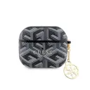 AirPods 3. Nesil Kılıf, Guess Lisanslı G Cube Desenli Süs Zincirli - Kahverengi