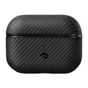 Apple Airpods Pro Kılıf 600D Aramid Fiber Pitaka Classic Serisi Black-Grey Twill Kılıf