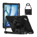 iPad Air 13" (M2) Ayarlanabilir Askılı ve Standlı Silikon Tablet Kılıfı - Zore Defender