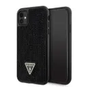 iPhone 11 Taşlı Arka Yüzey Üçgen Logolu Kılıf - Guess Lisanslı