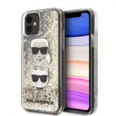 iPhone 11 Sıvılı Simli K&C Head Desenli Kılıf - Karl Lagerfeld