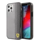 iPhone 12 Pro Max Ferrari Lisanslı Transparan Kılıf - Metal Logolu