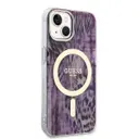 iPhone 14 MagSafe Uyumlu Leopar Desenli Kılıf - Guess