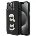 iPhone 14 Kılıf, Karl Lagerfeld K&C Heads Pin Lisanslı Kapak - Siyah