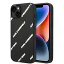 iPhone 14 Suni Deri Logolu Kılıf - Karl Lagerfeld