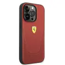 iPhone 14 Pro Delikli Tasarım Deri Kılıf - Ferrari