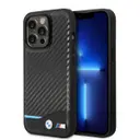 iPhone 14 Pro Max PU Deri ve Karbon Desenli Kılıf - BMW