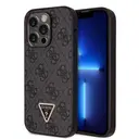 iPhone 14 Pro Max Kılıf, Lisanslı PU Deri Taşlı Üçgen Logo - Guess 4G