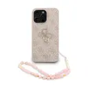 iPhone 14 Pro Max PU Deri Bilek Askılı Kılıf - Guess 4G Logolu