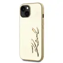 iPhone 15 Kılıf, 3D KL Yazılı Tüylü Arka Yüzey - Karl Lagerfeld