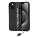 iPhone 15 Uyumlu Taşlı Saffiano Kılıf - Karl Lagerfeld Anahtarlıklı