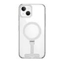 Apple iPhone 15 Plus Kılıf Wiwu FYY-014 M-safe Şarj Özellikli Alüminyum Alaşım Metal Standlı Şeffaf Kapak