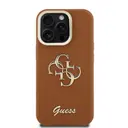 iPhone 15 Pro Kamera Standlı Lisanslı Kılıf - Guess Grained Yazı Logolu