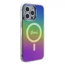 iPhone 15 Pro MagSafe Uyumlu Kılıf - Guess Iridescent Logolu