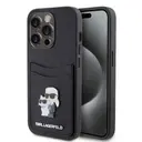 iPhone 15 Pro Kartlıklı Saffiano Kılıf - Karl Lagerfeld Metal Logo