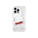 iPhone 15 Pro MagSafe Uyumlu Yazı Desenli Şeffaf Kılıf - Skinarma Orion