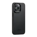 Apple iPhone 15 Pro Max Kılıf M-safe Şarj Özellikli 600D Aramid Karbon Fiber Pitaka Military-Grade Classic Serisi Black-Grey Twill Kapak