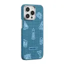 Apple iPhone 15 Pro Max Kılıf M-safe Şarj Özellikli Awa Tasarımlı 1500D Aramid Karbon Fiber Pitaka Ultra-Slim Classic Serisi Ocean Kapak