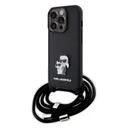 iPhone 15 Pro Max Askı İpli Kılıf - Karl Lagerfeld K&C Metal Logo