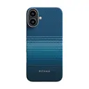 Apple iPhone 16 Kılıf M-safe Şarj Özellikli Aramid Karbon Fiber Pitaka Tactile Woven Sunset-Moonrise Serisi Moonrise Kapak