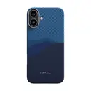 Apple iPhone 16 Plus Kılıf M-safe Şarj Özellikli Aramid Karbon Fiber Pitaka Tactile Woven Starpeak Serisi Over The Horizon Kapak