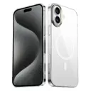 iPhone 16 Plus MagSafe Uyumlu Şeffaf Cam Arka Yüzeyli Kılıf - Zore G-Glass