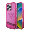 iPhone 16 Pro Transparan Sıvılı Simli Kılıf - Guess Lisanslı