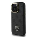iPhone 16 Pro Kamera Standlı Taşlı Kılıf - Guess Lisanslı PU Deri