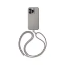 iPhone 16 Pro MagSafe Uyumlu Askı İpli Silikon Kılıf - Coehl Creme