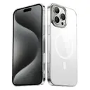 iPhone 16 Pro Max MagSafe Uyumlu Şeffaf Cam Arka Yüzeyli Kılıf - Zore G-Glass