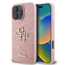 iPhone 16 Pro Max Glitter Kılıf, Büyük Metal Logo - Guess 4G