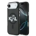 iPhone 17 Air Kılıf, Parlayan Simli Karl & Choupette Sketch Logo - Karl Lagerfeld