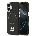 Apple iPhone 17 Kılıf Karl Lagerfeld Orjinal Lisanslı M-safe Şarj Özellikli Metal Kamera ve Buton Tasarımlı Choupette PU Deri Kapak