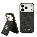 iPhone 17 Pro MagSafe Uyumlu Kartlıklı Kılıf - Guess 4G Metal Logo