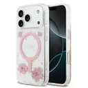 iPhone 17 Pro MagSafe Uyumlu Şeffaf Kılıf - Guess Resin Flowers