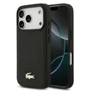Apple iPhone 17 Pro Kılıf Lacoste Orjinal Lisanslı M-safe Şarj Özellikli PU Deri Tasarımlı Metal Logolu Kapak