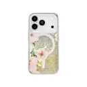 iPhone 17 Pro MagSafe Uyumlu Çiçek Desenli Simli Kılıf - Coehl Fleurette