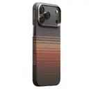Apple iPhone 17 Pro Max Kılıf M-safe Şarj Özellikli Aramid Karbon Fiber Pitaka Tactile Woven Sunset-Moonrise Serisi Kapak
