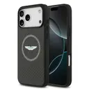 Apple iPhone 17 Pro Max Kılıf Aston Martin Orjinal Lisanslı M-safe Şarj Özellikli Karbon Fiber Kapak