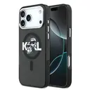 Apple iPhone 17 Pro Max Kılıf Karl Lagerfeld Orjinal Lisanslı Parlayan Simli Karl & Choupette Sketch Logo Kapak
