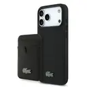Apple iPhone 17 Pro Max Kılıf Lacoste Orjinal Lisanslı M-safe Şarj Özellikli PU Pike Desenli Metal Logolu Kartlıklı Kapak