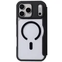 Apple iPhone 18 Pro Kılıf M-safe Şarj Özellikli Vegan Deri Tasarımlı Şeffaf Arka Yüzey Kartlıklı Raptic Urban Folio Serisi Kapak