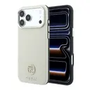 Apple iPhone 18 Pro Max Kılıf Guess Orjinal Lisanslı M-safe Şarj Özellikli PU Taşlı Metal 4G ve Yazı Logolu Kapak
