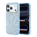 iPhone 18 Pro Max MagSafe Uyumlu Simli Leopar Desenli Kılıf - Guess