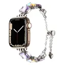 Apple Watch 38 mm Renkli Taş Tasarımlı Zincir Kordon - Zore KRD-115