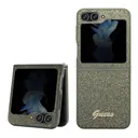 Galaxy Z Flip 5 Kılıf, Lisanslı Guess Glitter Flakes Kapak - Haki