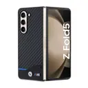Galaxy Z Fold 5 Kılıf, BMW Lisanslı M Logolu PU Karbon Kapak - Siyah