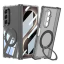 Galaxy Z Fold 8 Ultra Kılıf M-safe Şarj Özellikli Zore Kıpta KPT-09 Ring Standlı Şeffaf Sert PC Kapak