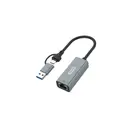 Go Des GD-6871 RJ45 Type-C ve USB-A Ethernet Dönüştürücü Kablo, 100 Mbps