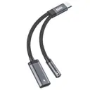Go Des GD-UC312 Type-C Şarj ve Ses Adaptör Kablosu, 3.5 mm Jak Çıkışlı